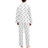 Engine Piston Pattern Print Design 02 Men's Long Pajama Set