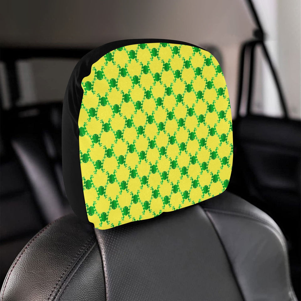 Frog Pattern Car Headrest Cover