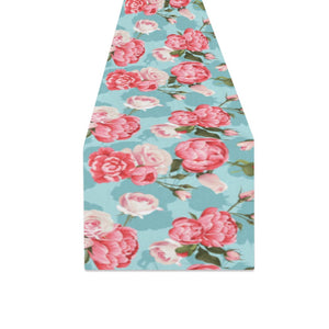 Rose Pattern Print Design 03 Table Runner