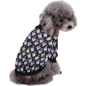 Pigeon Pattern Print Design 04 All Over Print Pet Dog Round Neck Fuzzy Shirt