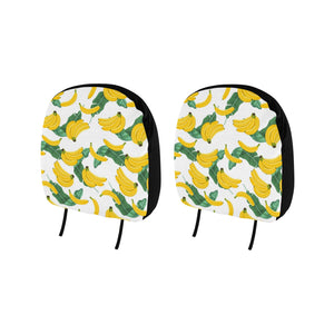 Banana and Leaf Pattern Car Headrest Cover