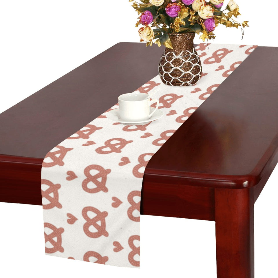 Pretzels Pattern Print Design 01 Table Runner