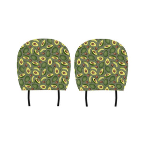 Avocado Pattern Background Car Headrest Cover