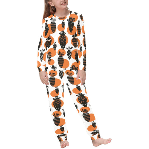 Carrot Pattern Print Design 02 Kids' Boys' Girls' All Over Print Pajama Set