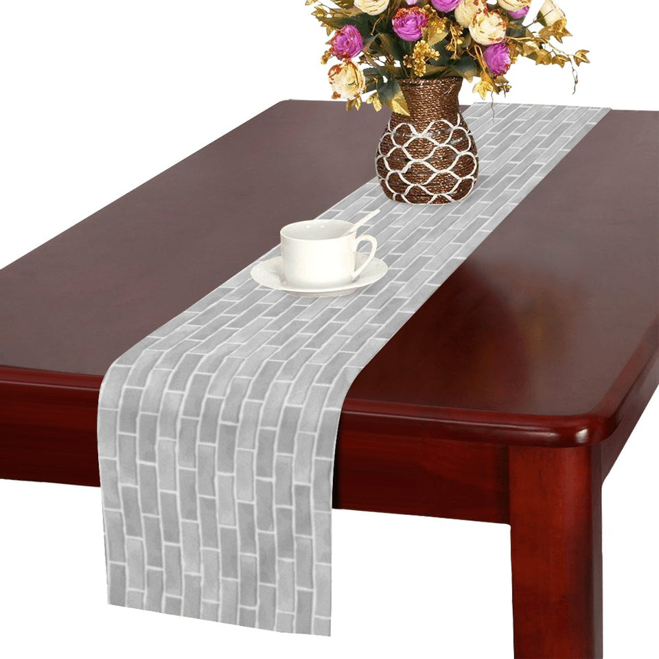 Brick Printed Pattern Print Design 01 Table Runner