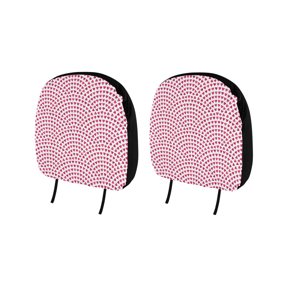 Heart Wave Pattern Car Headrest Cover