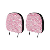 Heart Wave Pattern Car Headrest Cover