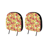 Pizza Tomato Salami Texture Pattern Car Headrest Cover