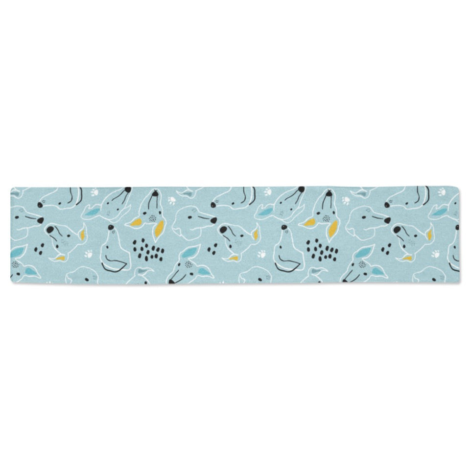 Greyhound Pattern Print Design 03 Table Runner