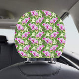 Orchid Leaves Pattern Car Headrest Cover