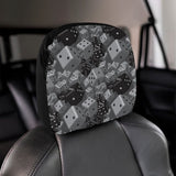 Dice Pattern Print Design 05 Car Headrest Cover