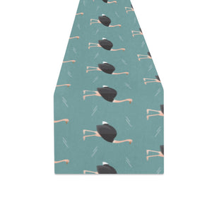 Ostrich Pattern Print Design 01 Table Runner