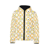 Lion Pattern Print Design 04 Kids' Boys' Girls' Padded Hooded Jacket