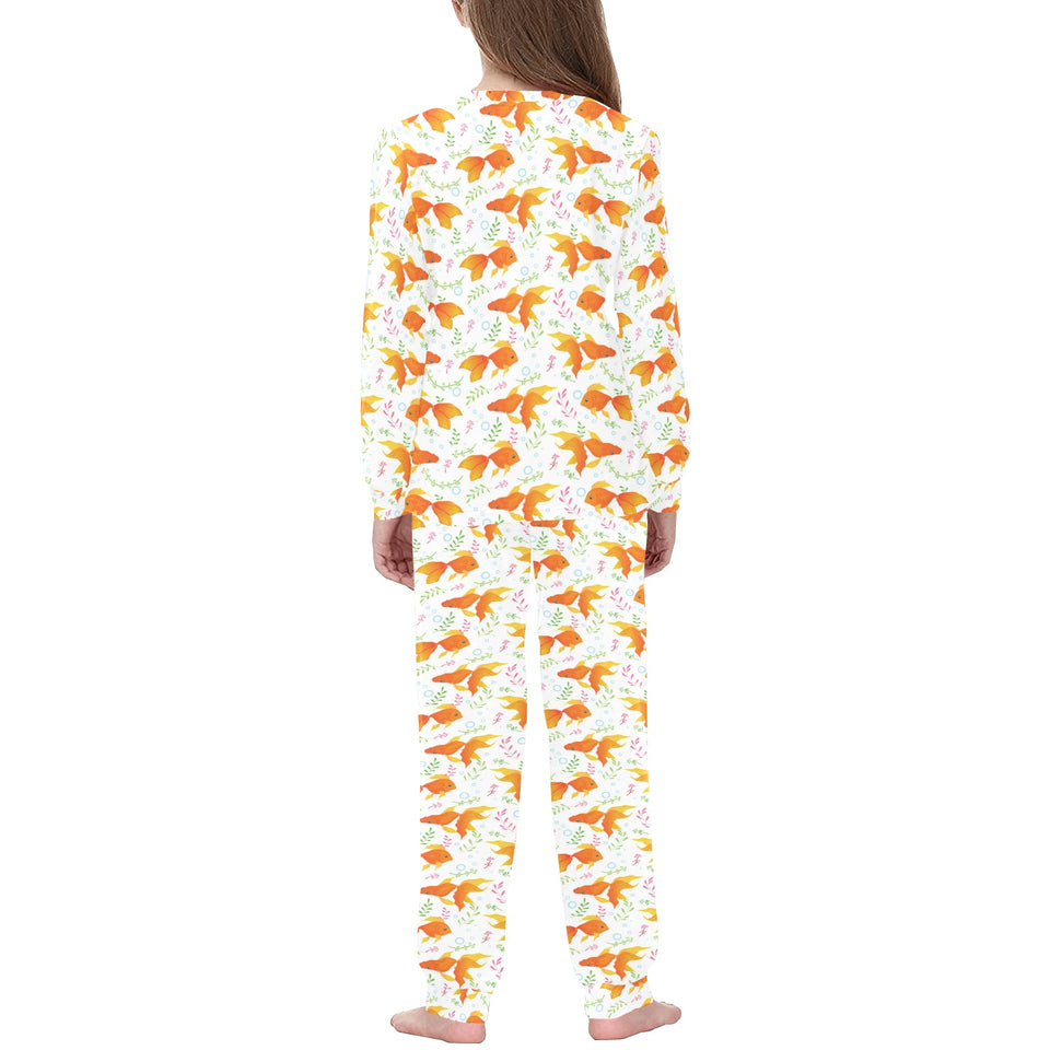 Goldfish Pattern Print Design 03 Kids' Boys' Girls' All Over Print Pajama Set