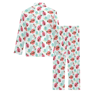 Ladybug Pattern Print Design 03 Men's Long Pajama Set