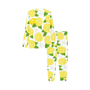 Lemon Flower Pattern Kids' Boys' Girls' All Over Print Pajama Set