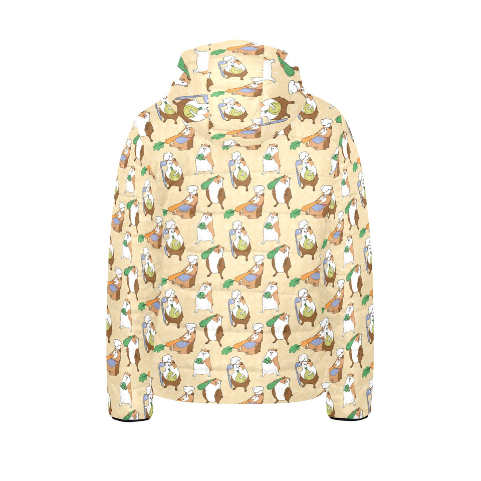 Guinea Pig Pattern Print Design 02 Kids' Boys' Girls' Padded Hooded Jacket