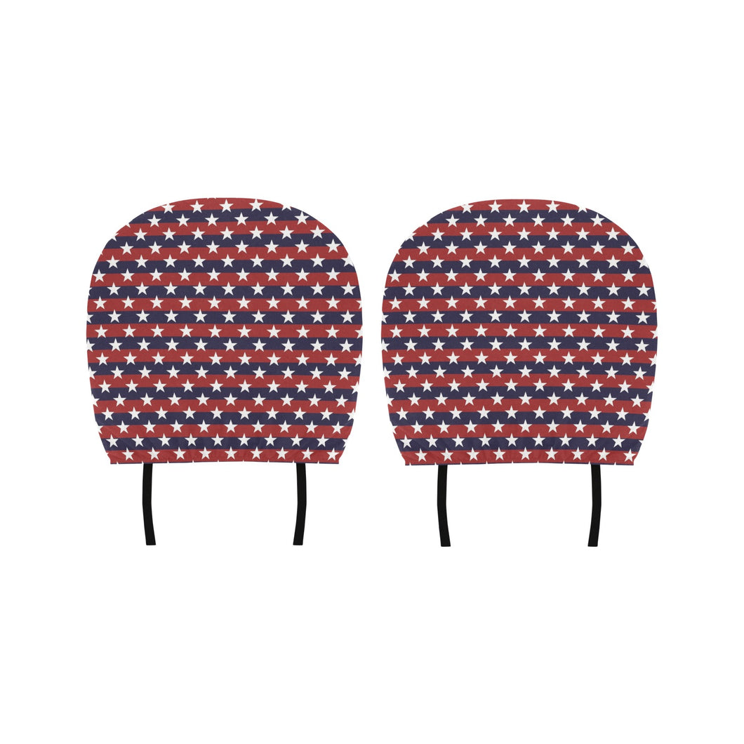 USA Star Pattern Background Car Headrest Cover