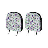 Eggplant Pattern Print Design 03 Car Headrest Cover