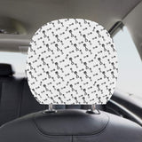 Engine Piston Random Pattern Print Design 04 Car Headrest Cover