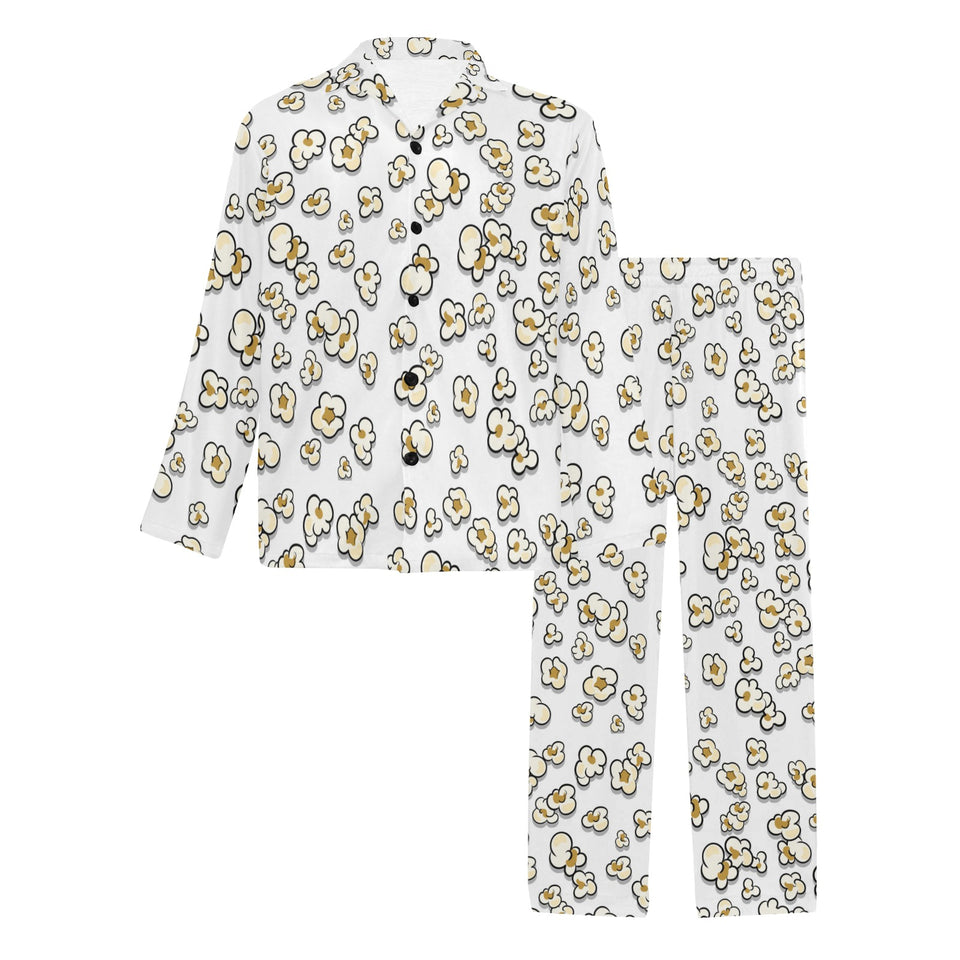 Popcorn Pattern Print Design 04 Men's Long Pajama Set