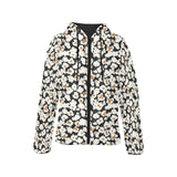 Popcorn Pattern Print Design 02 Women's Padded Hooded Jacket