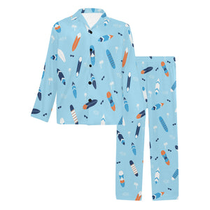 Surfboard Pattern Print Design 05 Men's Long Pajama Set