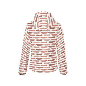 Sausage Pattern Print Design 02 Women's Padded Hooded Jacket