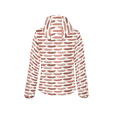 Sausage Pattern Print Design 02 Women's Padded Hooded Jacket