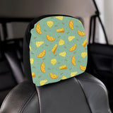 Cheese Pattern Background Car Headrest Cover