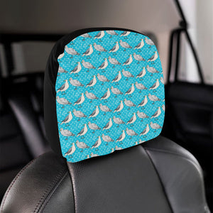 Seagull Pattern Print Design 02 Car Headrest Cover