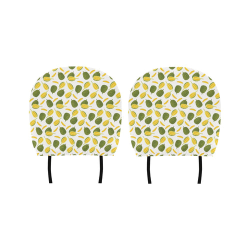 Durian Pattern Background Car Headrest Cover