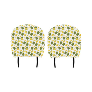 Durian Pattern Background Car Headrest Cover