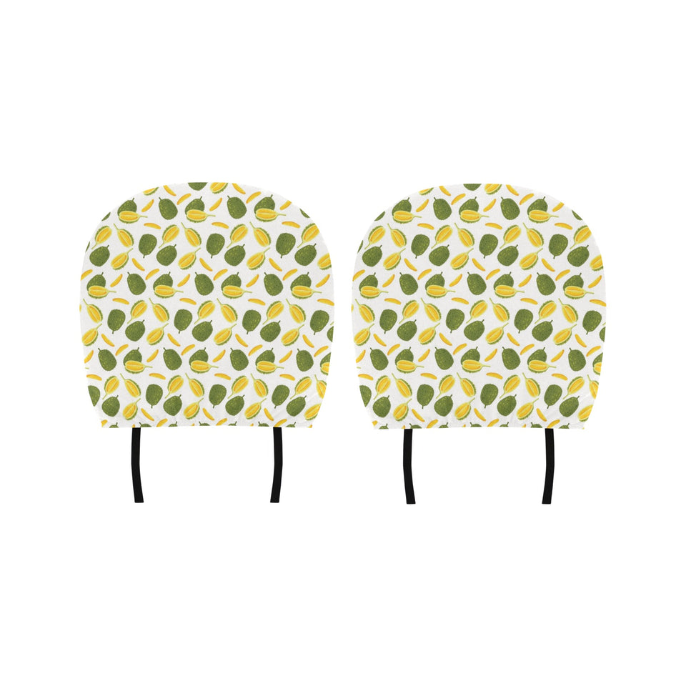 Durian Pattern Background Car Headrest Cover