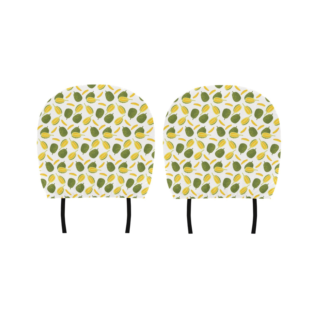 Durian Pattern Background Car Headrest Cover