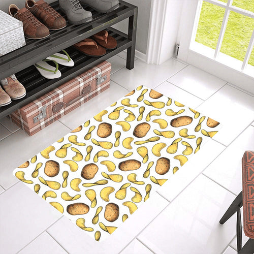 Potato Chips Pattern Print Design 01 Doormat