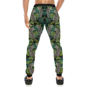 Leopard Leaves Pattern Unisex Casual Sweatpants