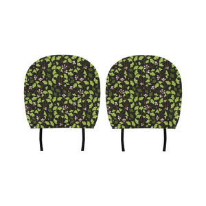 Ginkgo Leaves Flower Pattern Car Headrest Cover