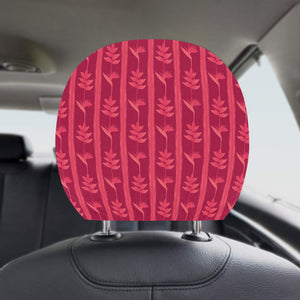 Heliconia Pink Pattern Car Headrest Cover