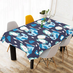 Monkey in Airplane Pattern Tablecloth