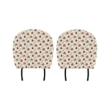 Snail Pattern Print Design 04 Car Headrest Cover