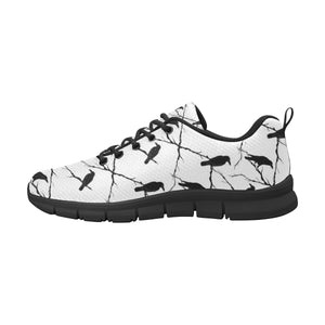 Crow Pattern Background Men's Sneakers Black