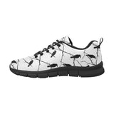 Crow Pattern Background Men's Sneakers Black