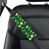 Cucumber Pattern Background Car Seat Belt Cover