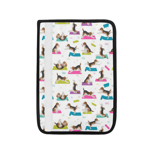 Beagle Yoga Pattern Car Seat Belt Cover