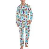 Teddy Bear Pattern Print Design 03 Men's Long Pajama Set