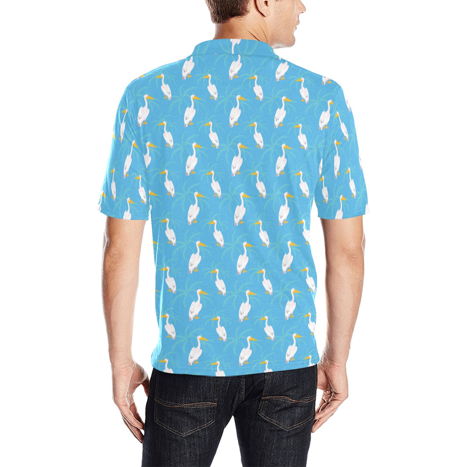 Pelican Pattern Print Design 02 Men's All Over Print Polo Shirt