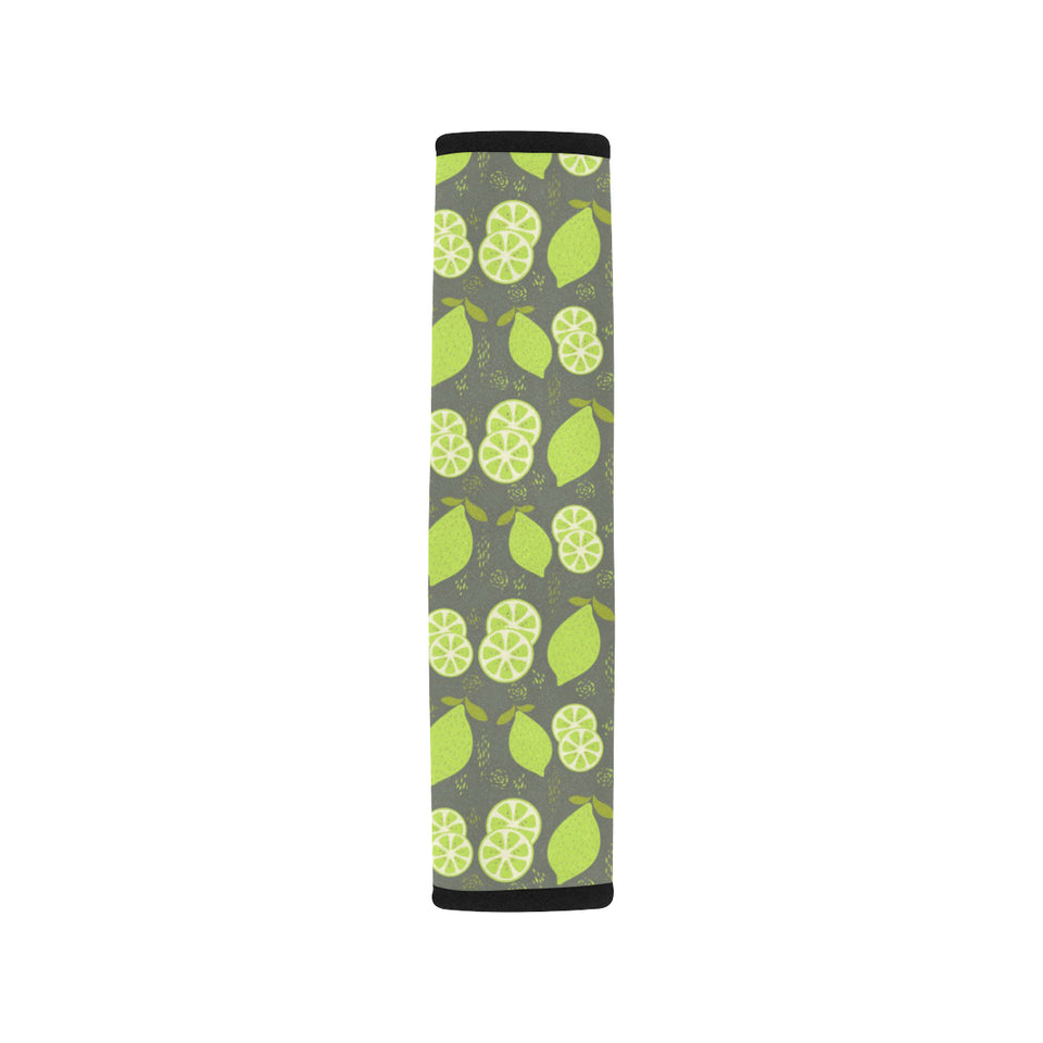 Lime Pattern Theme Car Seat Belt Cover