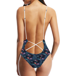 Peacock Feather Pattern Women's One-Piece Swimsuit