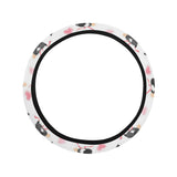 Ostrich Pattern Print Design 03 Car Steering Wheel Cover